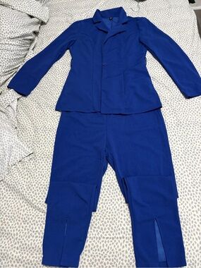 Royal Blue Women's Pantsuit Two-Piece Set